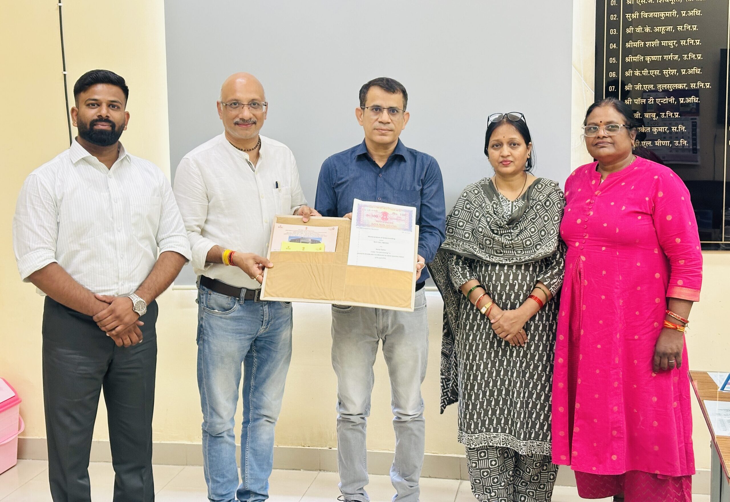 Balaji Aptex and NSTI representatives during official collaboration ceremony